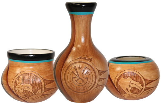 Dwayne Blackhorse Wood Look Pottery - PP C