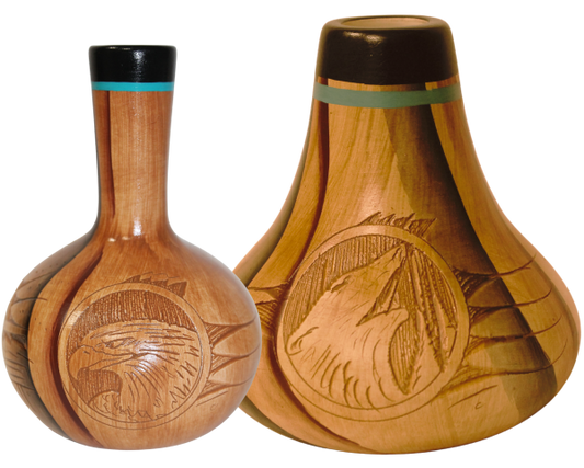Dwayne Blackhorse Wood Look Pottery - PP D