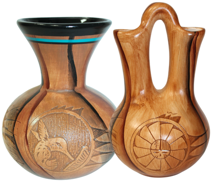 Dwayne Blackhorse Wood Look Pottery - PP F