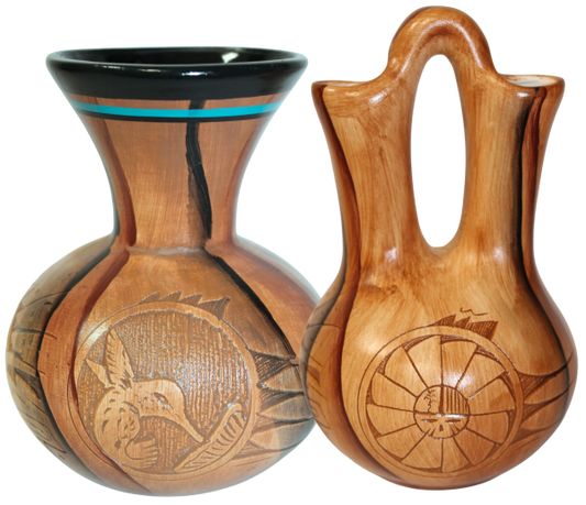 Dwayne Blackhorse Wood Look Pottery - PP F