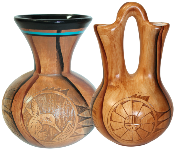 Dwayne Blackhorse Wood Look Pottery - PP G