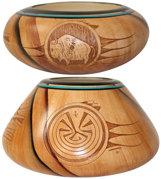 Dwayne Blackhorse Wood Look Pottery - PP I