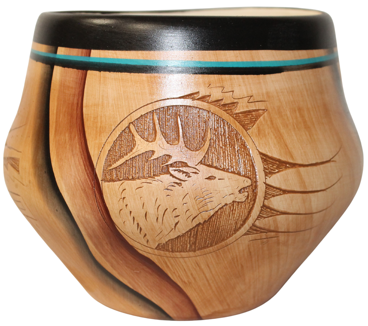 Dwayne Blackhorse Wood Look Pottery - PP K