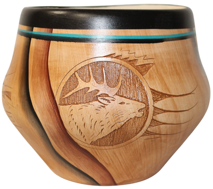 Dwayne Blackhorse Wood Look Pottery - PP K