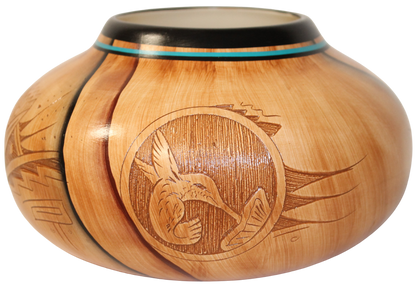 Dwayne Blackhorse Wood Look Pottery - PP L