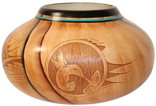 Dwayne Blackhorse Wood Look Pottery - PP L