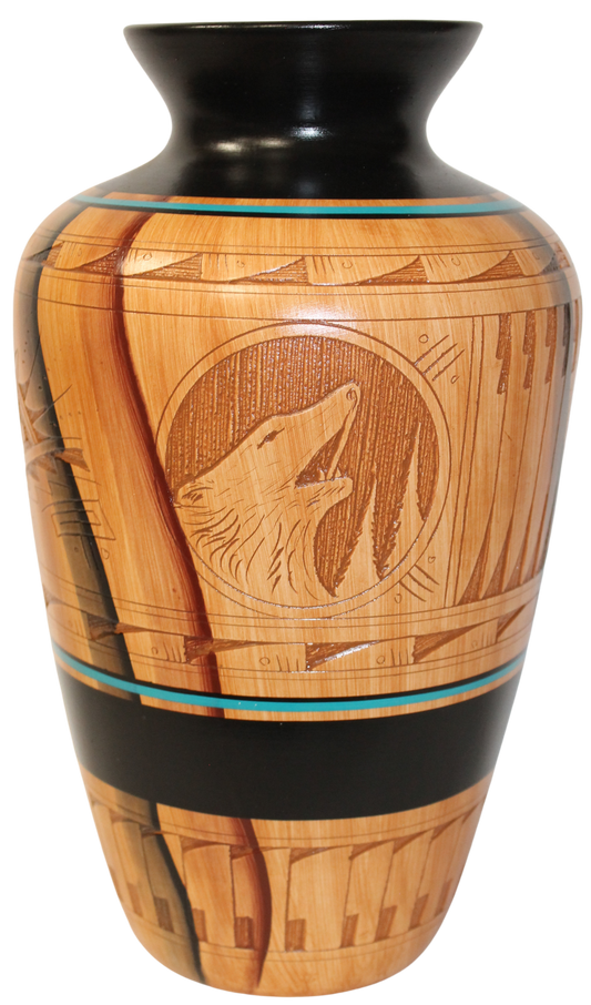 Dwayne Blackhorse Wood Look Pottery - PP M