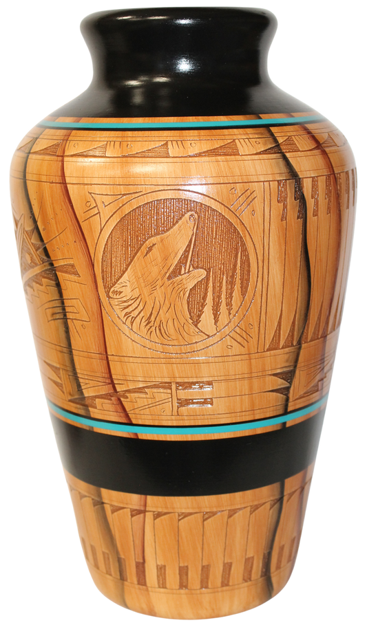 Dwayne Blackhorse Wood Look Pottery - PP N