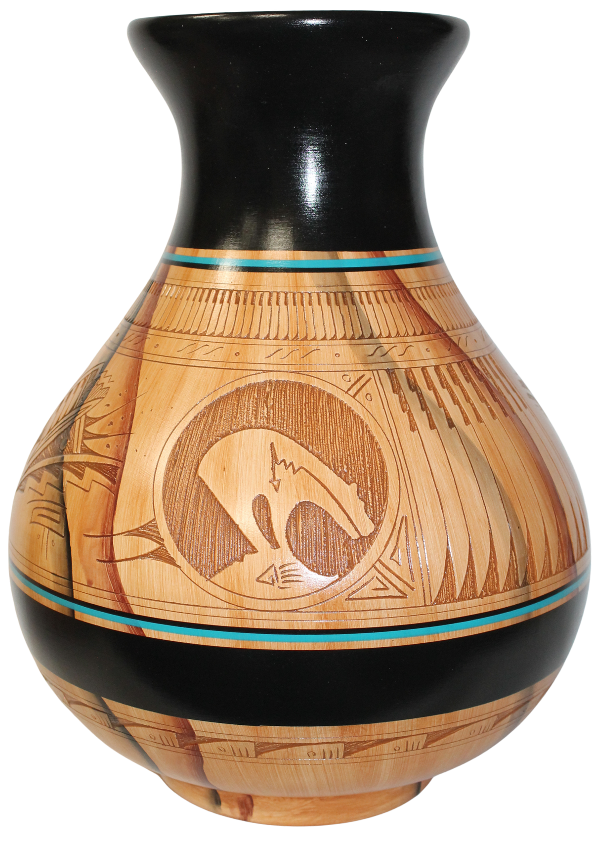 Dwayne Blackhorse Wood Look Pottery - PP O