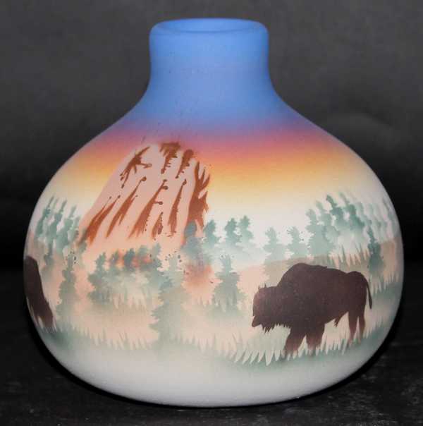 DBB4 Devils Tower Buffalo Mini Pot