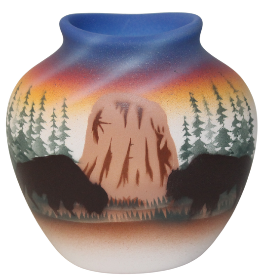 DBB5 Devils Tower Buffalo Mini Pot