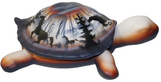 DTLT Devils Tower Horses  Large Turtle
