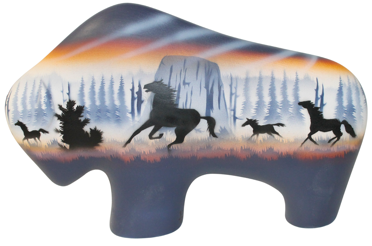 DTMB Devils Tower Horses 9 Medium Buffalo