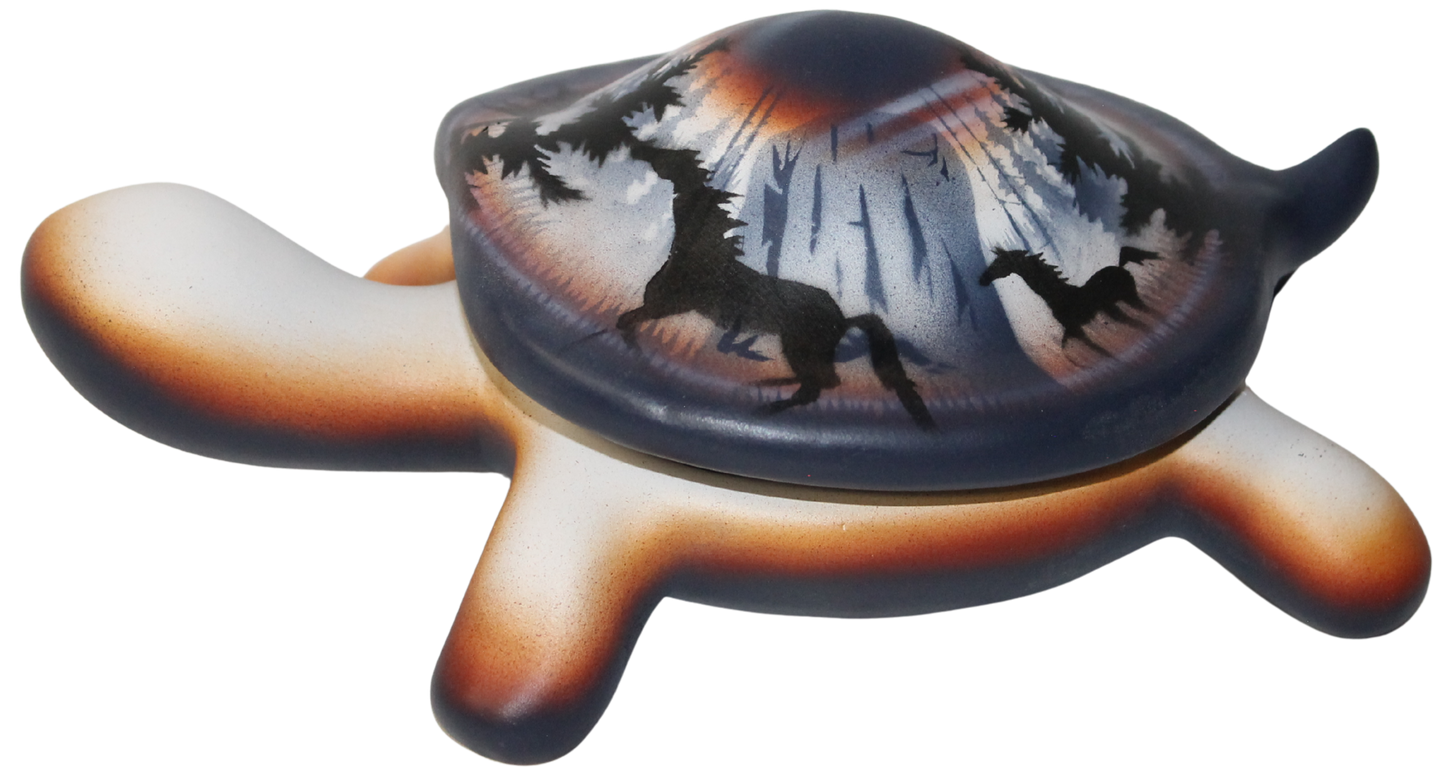 DTST Devils Tower Horses  6 1/2 Turtle Box