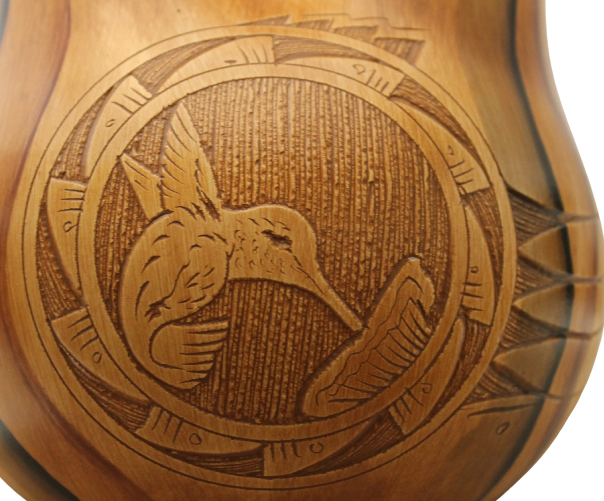 Dwayne Blackhorse Wood Look Pottery - PP C