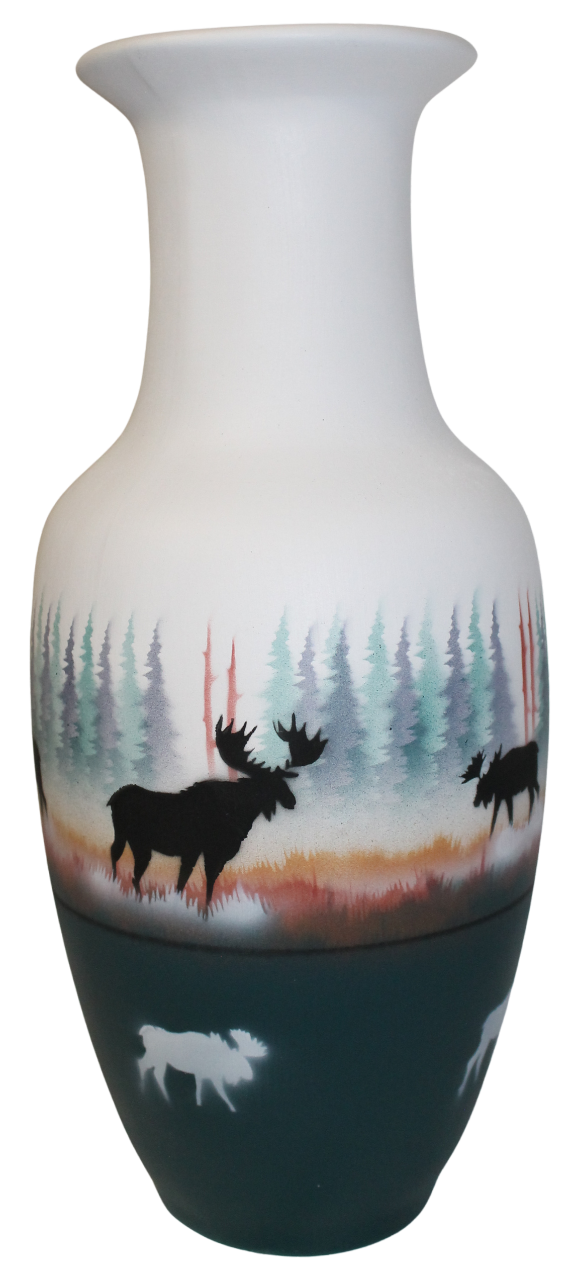 MSC3 Morning Mist -Moose 6 x 14 Totem Vase