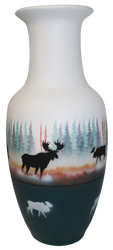 MSC3 Morning Mist -Moose 6 x 14 Totem Vase