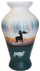 MSE4 Morning Mist -Moose 5 1/2 x 10 Flower Vase