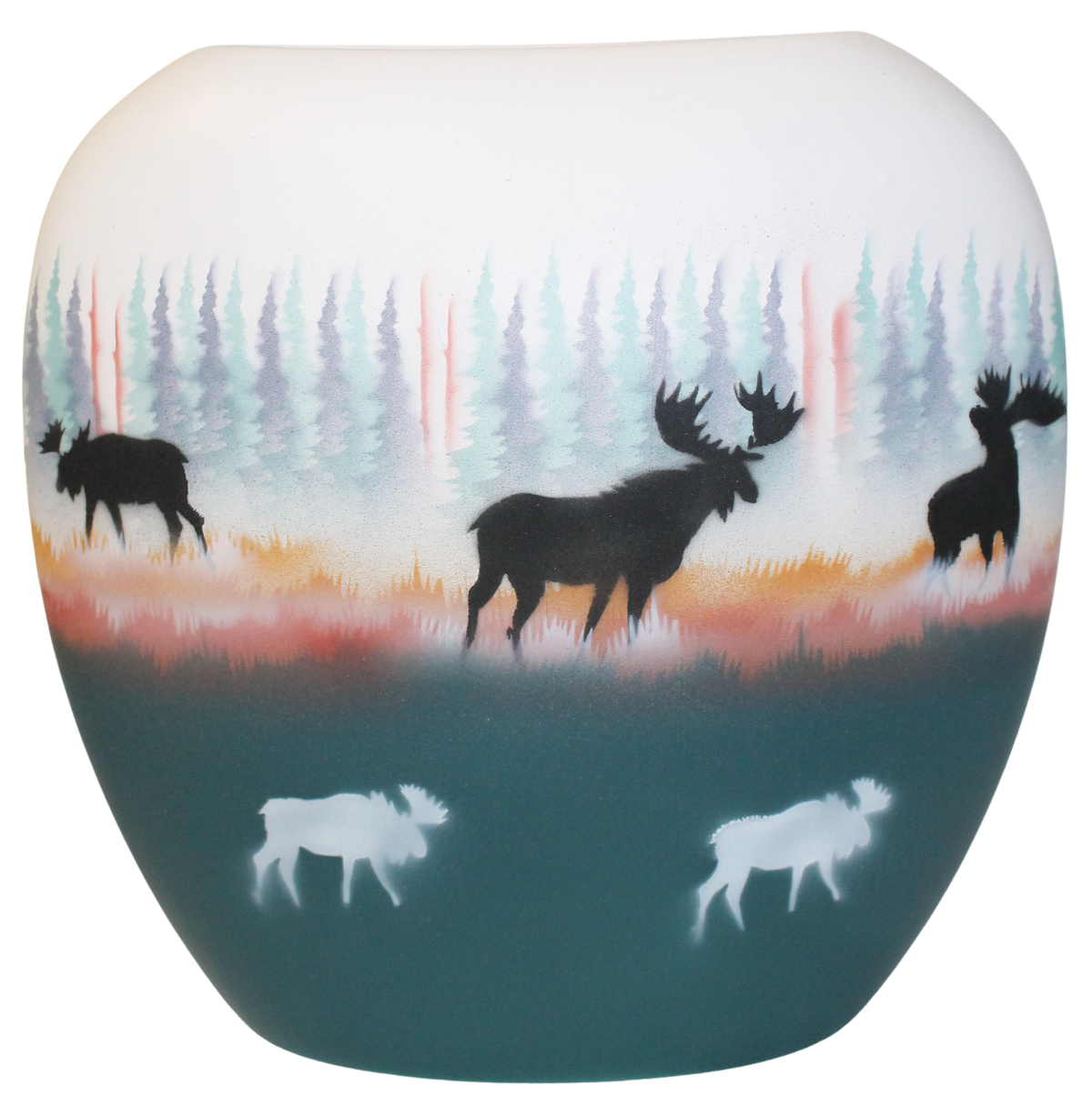 MSL3 Morning Mist -Moose 6 1/2 Pillow Vase