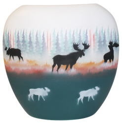MSL3 Morning Mist -Moose 6 1/2 Pillow Vase