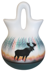 MSL7 Morning Mist -Moose 5 1/2 x 8 Wedding Vase
