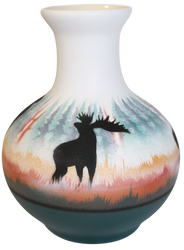MSM1 Morning Mist -Moose 4 1/2 x 6 Vase
