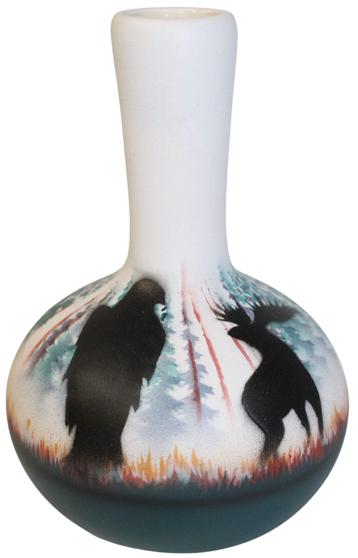 MSS3 Morning Mist -Moose 3 1/2 x 5 1/2 Ball Vase