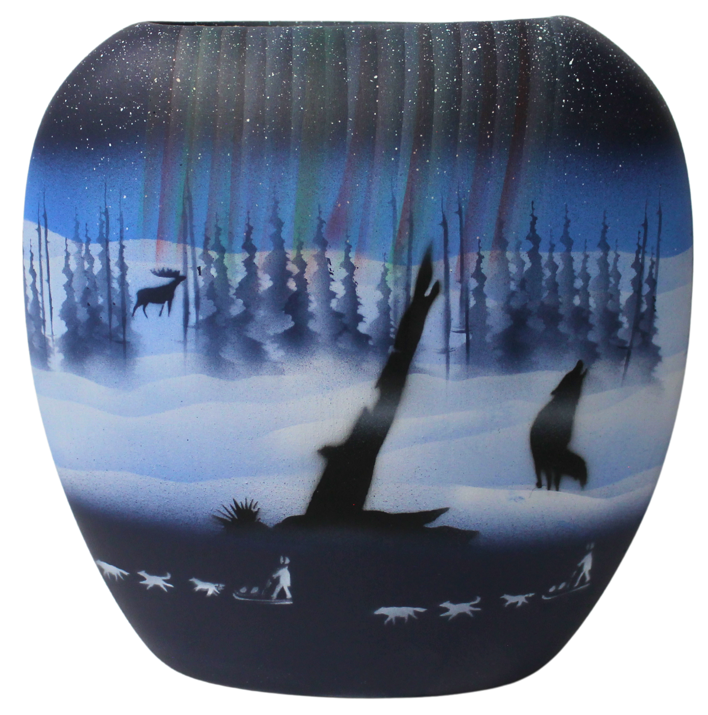 NLE3 Northern Lights  8 1/2 x 8 1/2 Pillow Vase