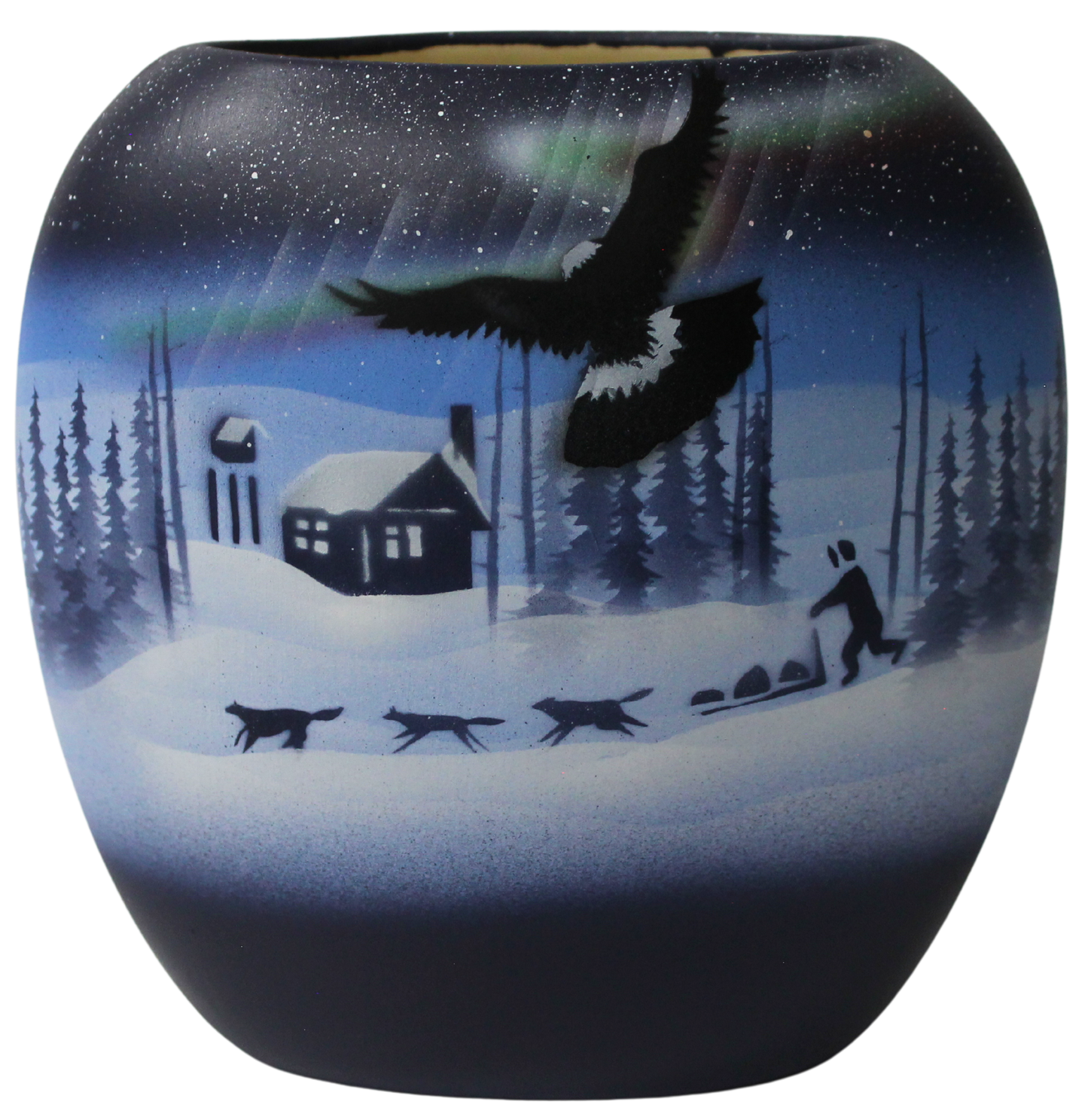 NLL3 Northern Lights  6 1/2 Pillow Vase