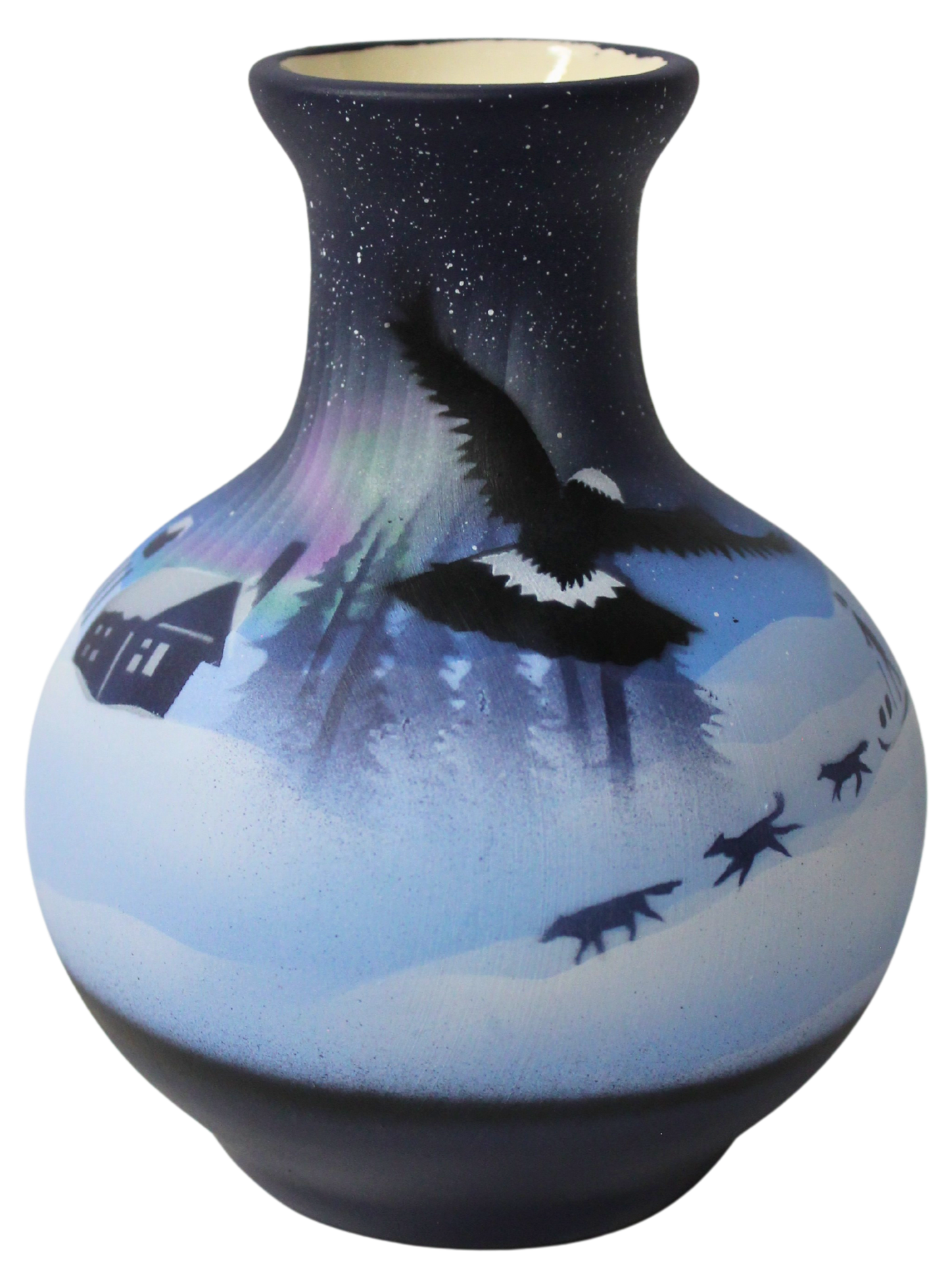 NLM1 Northern Lights  4 1/2 x 6 Vase