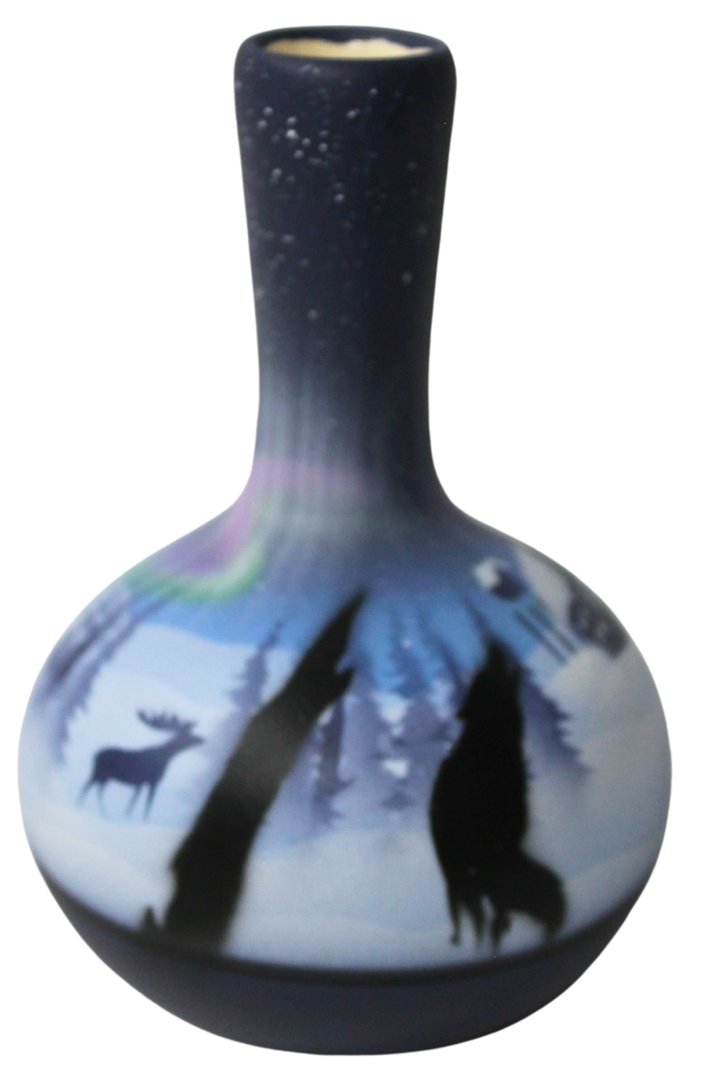 NLS3 Northern Lights  3 1/2 x 5 1/2 Ball Vase