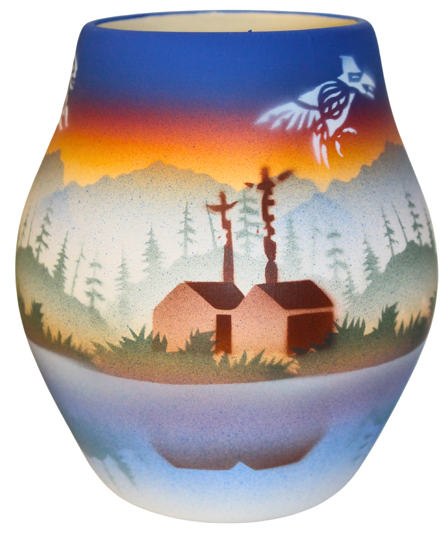 TS021 Totem Spirit 4 1/2 x 5 1/2 Vase