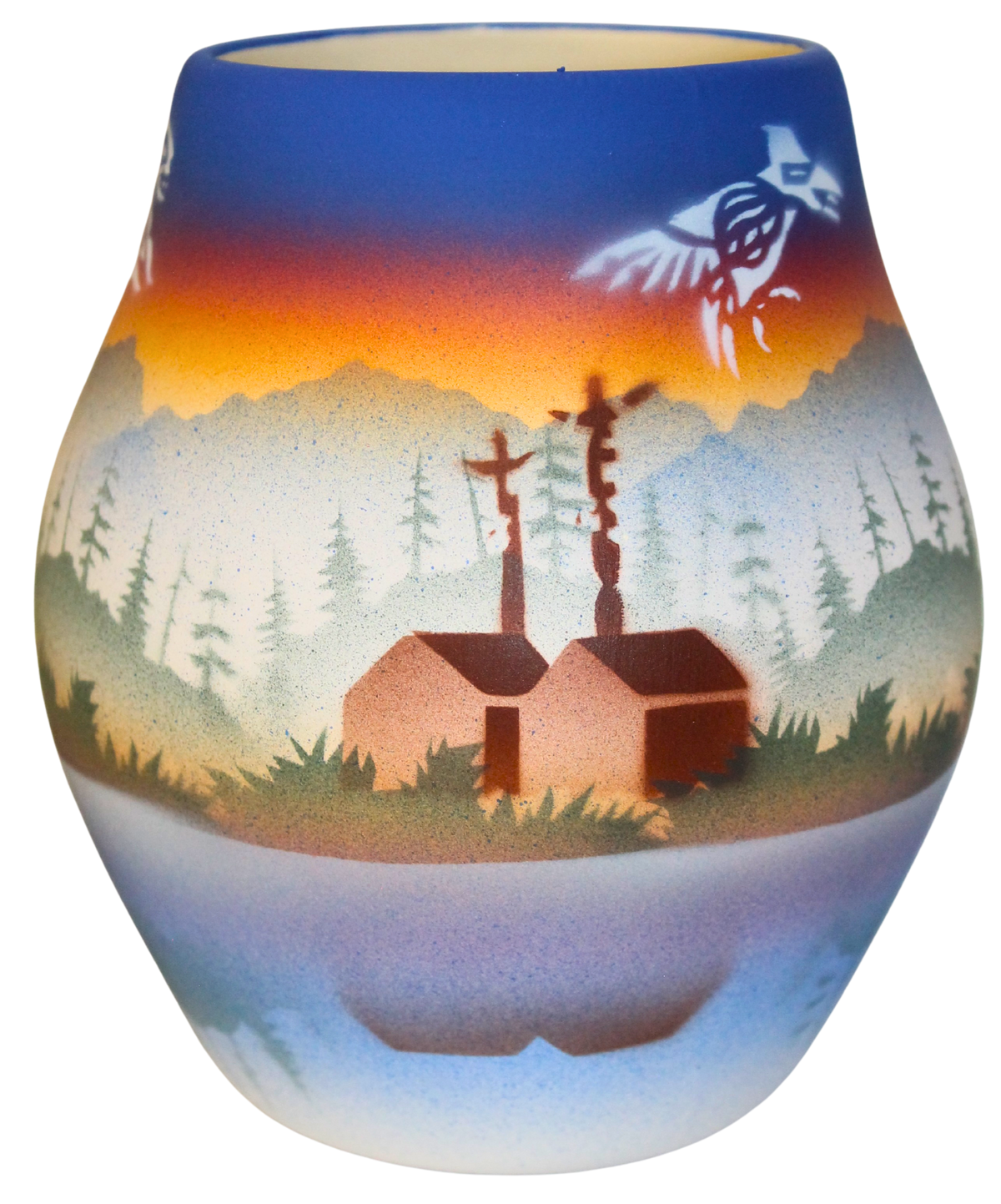 TS021 Totem Spirit 4 1/2 x 5 1/2 Vase