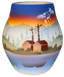 TS021 Totem Spirit 4 1/2 x 5 1/2 Vase