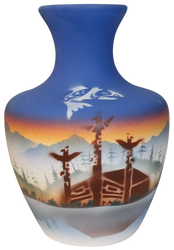 TS043 Totem Spirit 6 1/2 x 9 1/2 Vase