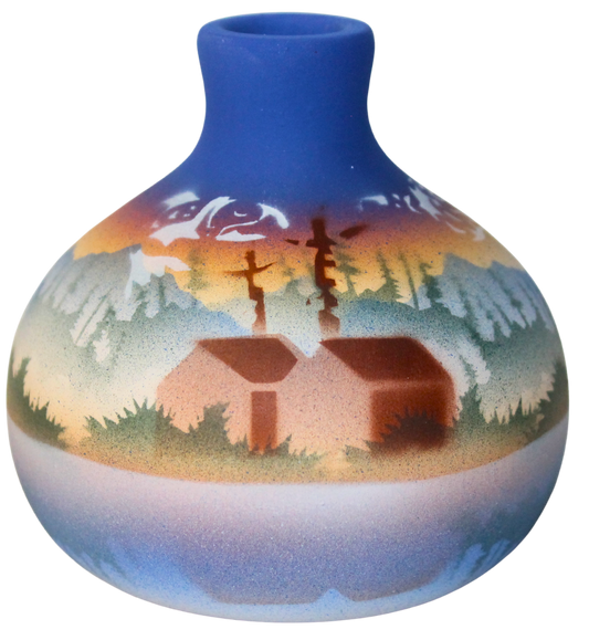 TS083 Totem Spirit 3 1/2 x 3 1/2 Ball Vase