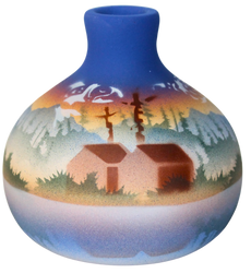 TS083 Totem Spirit 3 1/2 x 3 1/2 Ball Vase