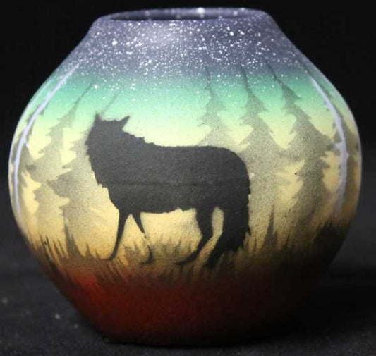 WSB1 Woodland Shadows - Wolf Mini Pot