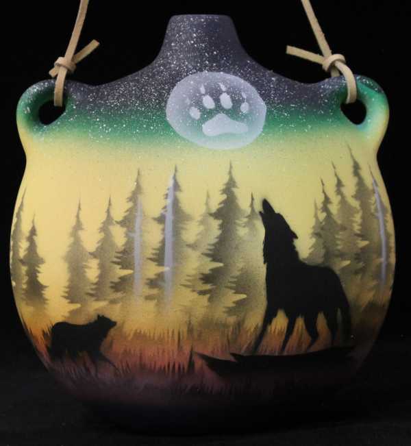 WSL4 Woodland Shadows - Wolf 7 1/2 x 7 1/2 Canteen
