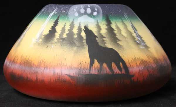 WSL5 Woodland Shadows - Wolf 8 x 4 Bowl