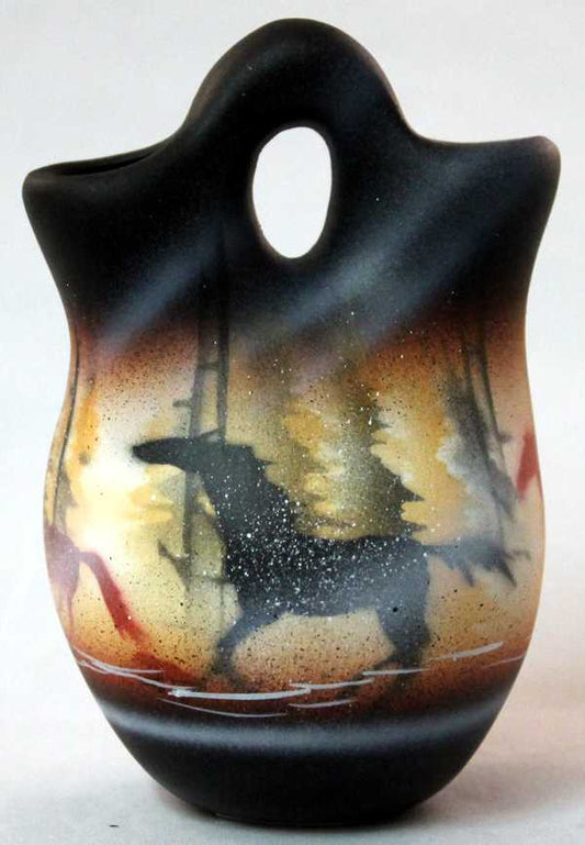 BFB7 Born Free Horses  3 x 4 Wedding Vase