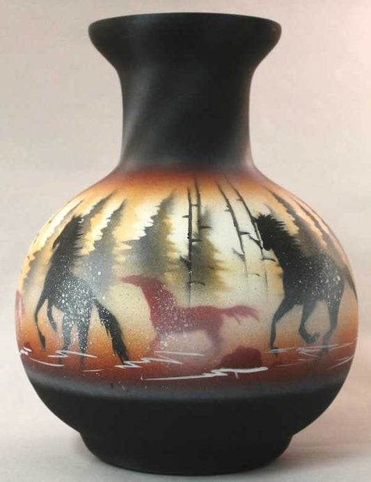 BFL1 Born Free Horses 5 1/2 x 7 1/2 Flower Vase