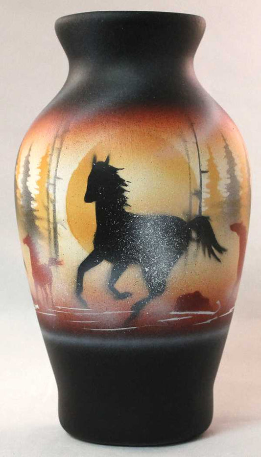 BFM5 Born Free Horses 4 x 7 Vase