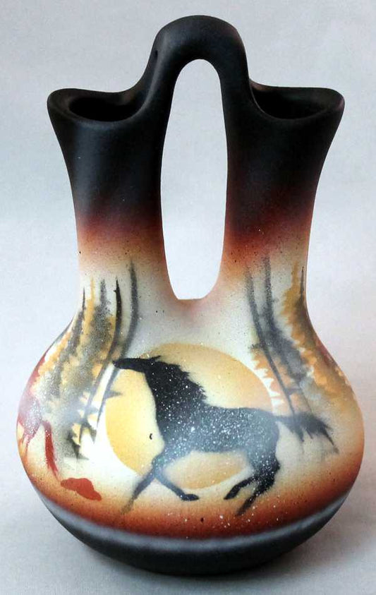 BFS7 Born Free Horses 3 x 5 1/4 Wedding Vase