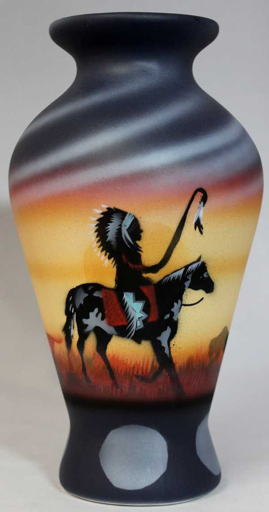 CHE4 Proud Chief 5 1/2 x 10 Flower Vase