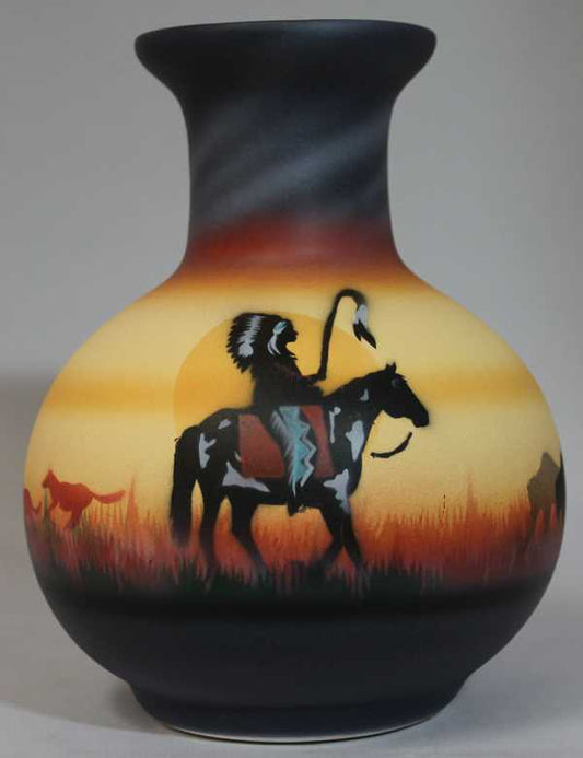 CHL1 Proud Chief 5 1/2 x 7 1/2 Flower Vase