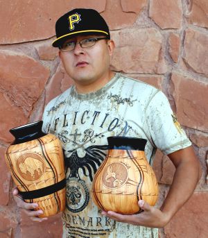 Dwayne Blackhorse Wood Look Pottery - PP I