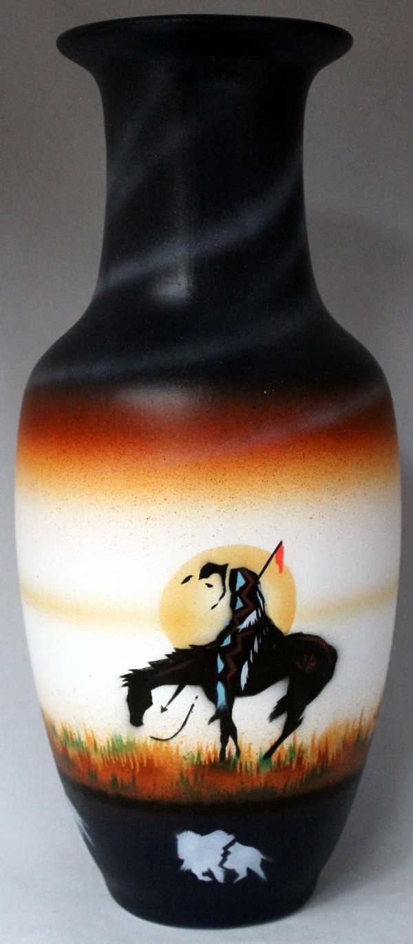 ETC3 End of the Trail 6 x 14 Totem Vase