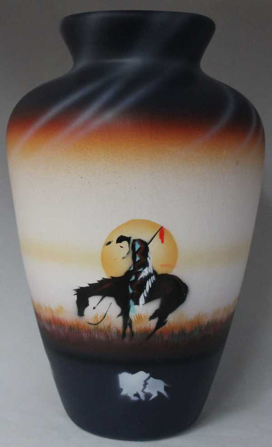 ETC4 End of the Trail 8 x 12 1/2 Vase