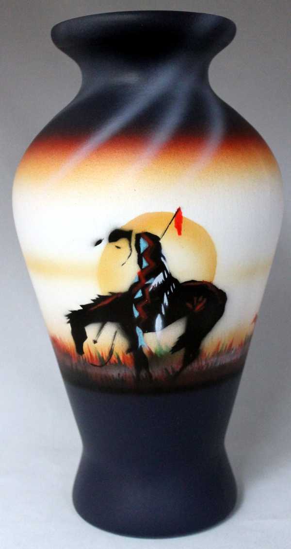 ETE4 End of the Trail 5 1/2 x 10 Flower Vase